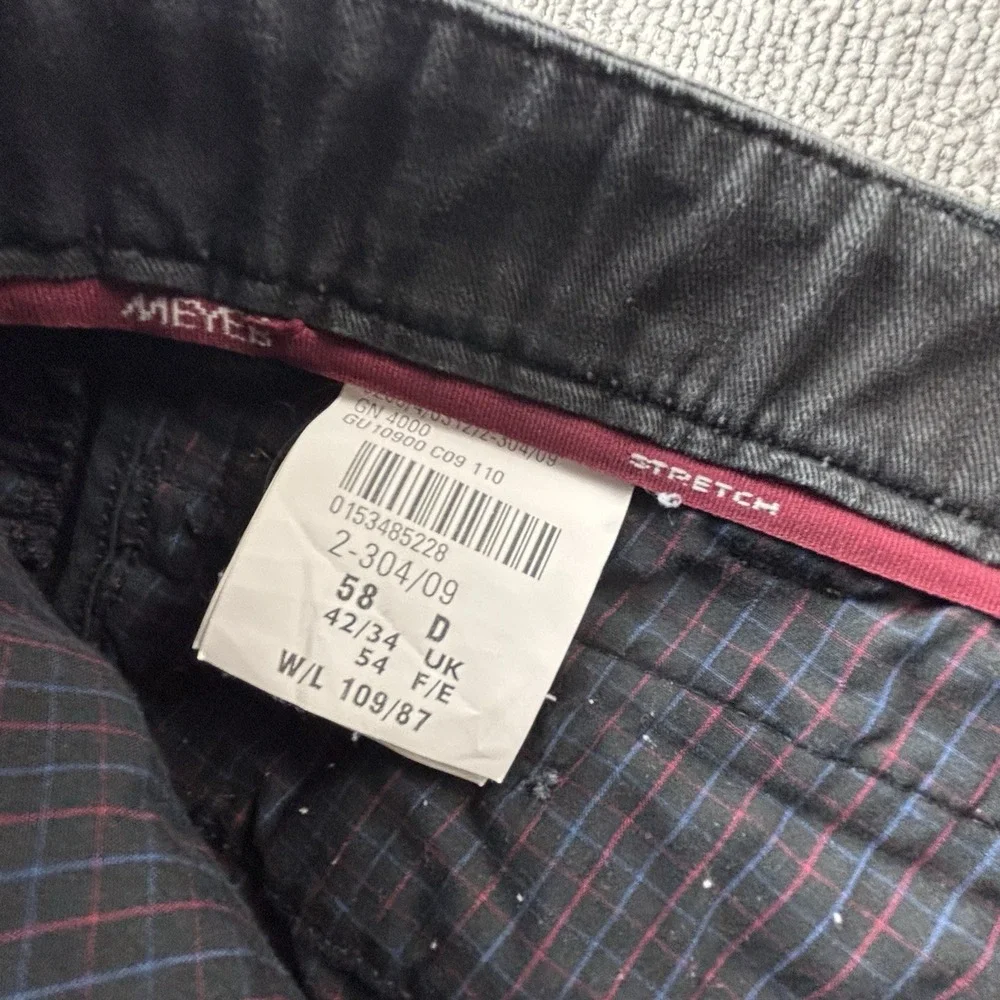 Meyer Pants Adult Size 42W 32L Gray Jeans Trousers Casual Men's